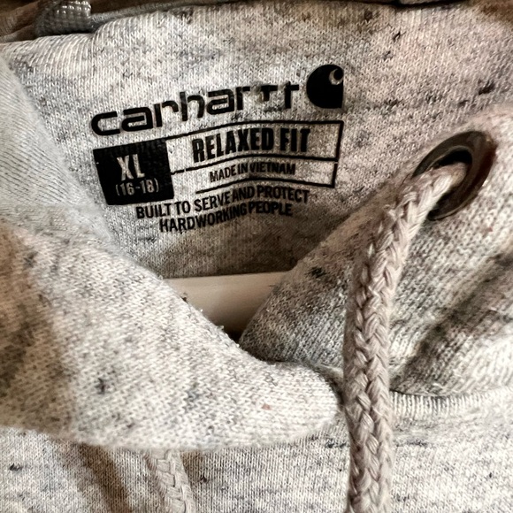 Carhartt Women's Midweight Relaxed Fit Block Logo Sleeve Hoodie - Picture 5 of 9